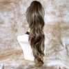Stunning Long Ponytail Hairpiece Extension Brown Mix Wavy Hair Piece