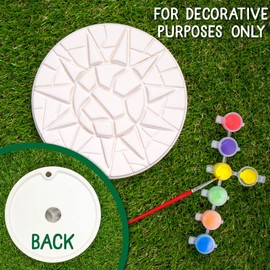 Creative Roots Creative Roots Mosaic Sun Stepping Stone Kit, Includes 7-Inch Ceramic Stepping Stone & 6 Vibrant Paints, DIY Garden Stone for Kids Ages 6+, Multicolor