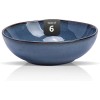 Organic 8in Serving Bowl Stoneware Ceramic Durable Blue Pasta Bowl