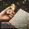 flintronic Outdoor Brass Compass, Pocket Compass, Hiking Compass, Portable with