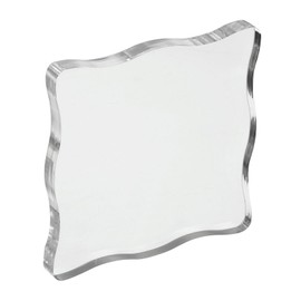 PATIKIL 3" x 3" Acrylic Stamp Block, Clear Stamping Block Decorative Mounting Blocks Head Shape for Scrapbooking DIY Crafts Card Making