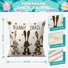 FUYUCHEN Easter Pillow Covers 18x18 Set of 4 Rabbits Bunny