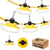 JC-LGL LED Construction String Light 50FT, 65W 8000Lm Industrial Grade