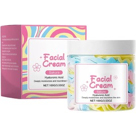 Moisturizing Butter Cream, Deep Hydration Face Cream with Cherry Blossom Extract, Hyaluronic Acid, Avocado Oil Moisturizer for Dry Skin - Gentle Daily Skincare(3.53Oz/Pcs)