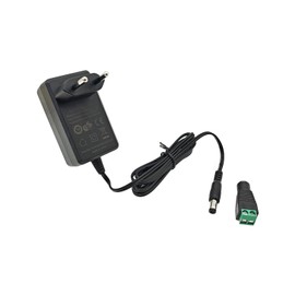 JZK 12V 2A/2000mA Power Supply AC 100-240V to DC 12V Charger with 5.5x2.1mm Plug and Additional Screw Terminals DC Power Connector for LED Strips, CCTV Cameras, Radios, Fans, Routers