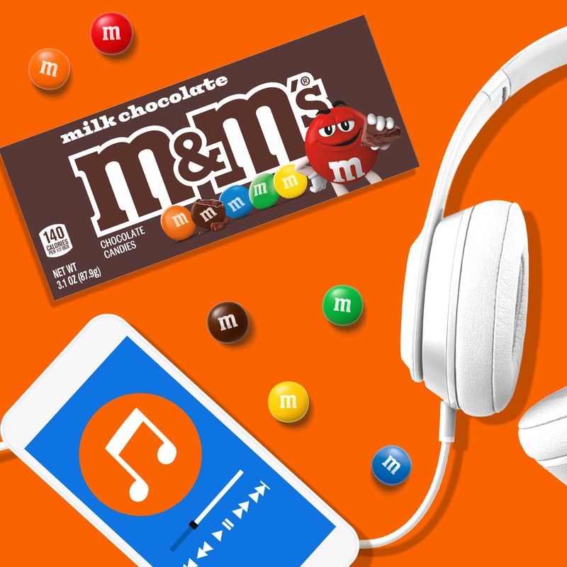 M&M'S Milk Chocolate Candy Movie Theater Box, 3.10 Ounce (Pack