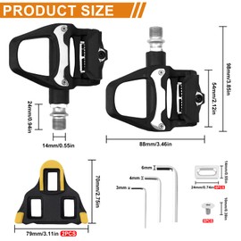 LPZMPZ Bicycle Pedals Non-Slip Compatible with Shimano SPD SL Road Bike SDP Pedals Without Click with 9/16 Inch Ball Bearings for MTB Gravel SDS Click Pedals Clipless Pedals Racing Pedals Bike