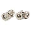 QWORK® Pack of 4 6 mm to 6 mm Metal