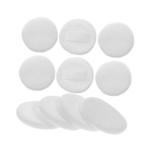 12Pcs Rounded Velvet Cotton Makeup Pads Soft Powder Puff Applicators