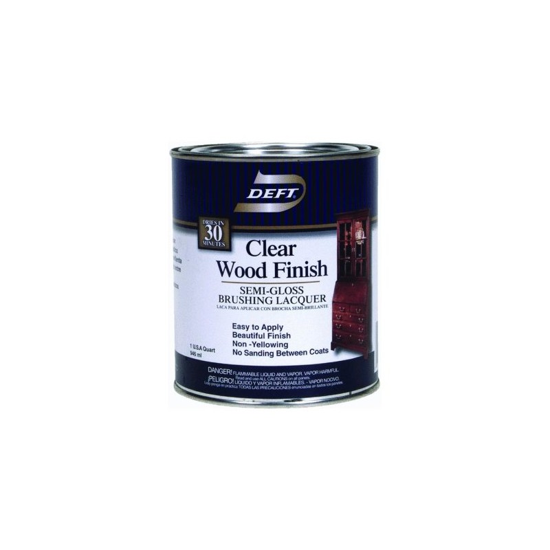 Clear Wood Finish Lacquer 1qt - Semi Gloss (Pack Of