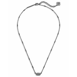 Kendra Scott Fern Pendant Necklace for Women, Dainty Fashion Jewelry, Gunmetal-Plated