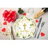 Yorcocek 40PCS God Bless Baptism Tableware Set