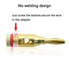 GELRHONR 4mm Banana Plug, Banana Plug Speaker Connectors, Gold Speaker