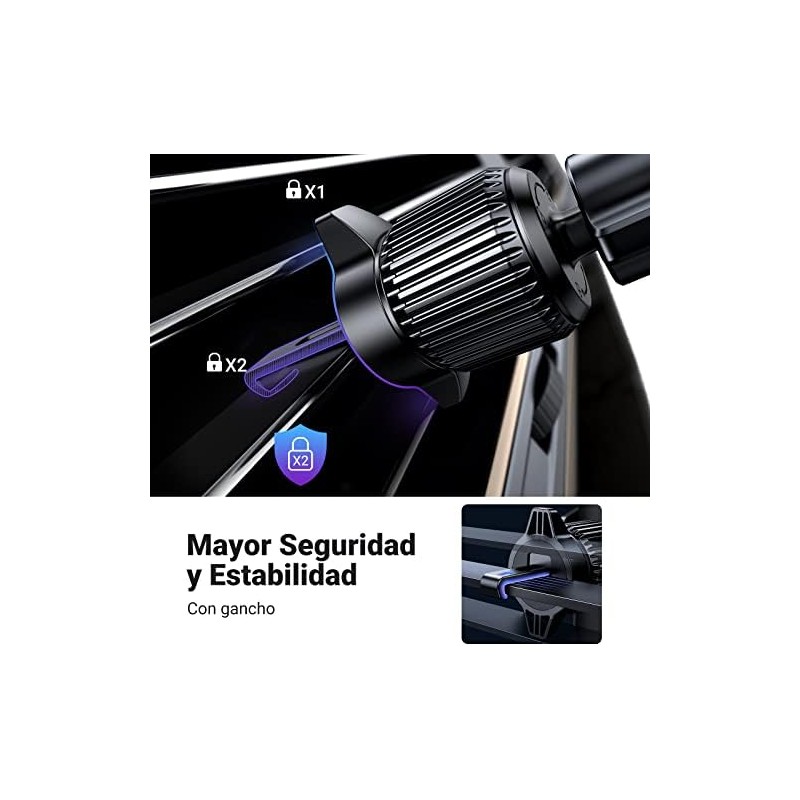 UGREEN Soporte Celular Automóvil, Base Porta Móvil Auto Giratorio 360