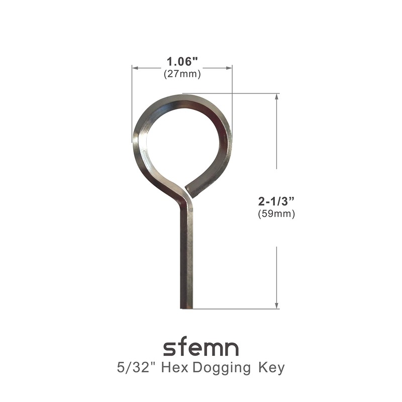 5/32” Hex Key Dogging Key Allen Key with Full Loop,
