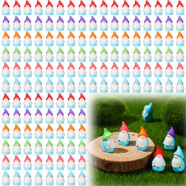 Wonderjune Mini Resin Gnomes Fairy Resin Statues Miniature Gnomes Miniature Figurines for Landscape Outdoor Patio Yard Lawn Indoor Plant Pots Fairy Decor(120 Pcs)