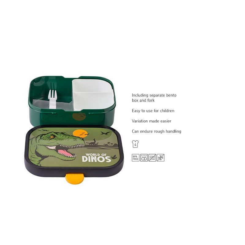 Mepal Campus Dino Lunch Box, Nordic Pink