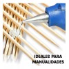 Importeek 6pq Bote Palillos Dientes Coctelero Fruta Madera 600pcs
