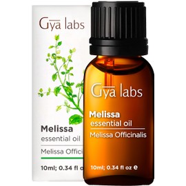 Gya Labs Melissa Essential Oil for Diffuser - 100% Pure & Natural Melissa Essential Oil Therapeutic Grade for Skin, Aroma, Sweet & Herbaceous Scent (0.34 Fl Oz)