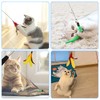 Juguetes Interactivos De Plumas para Gatos, Varita De Gato Retráctil,