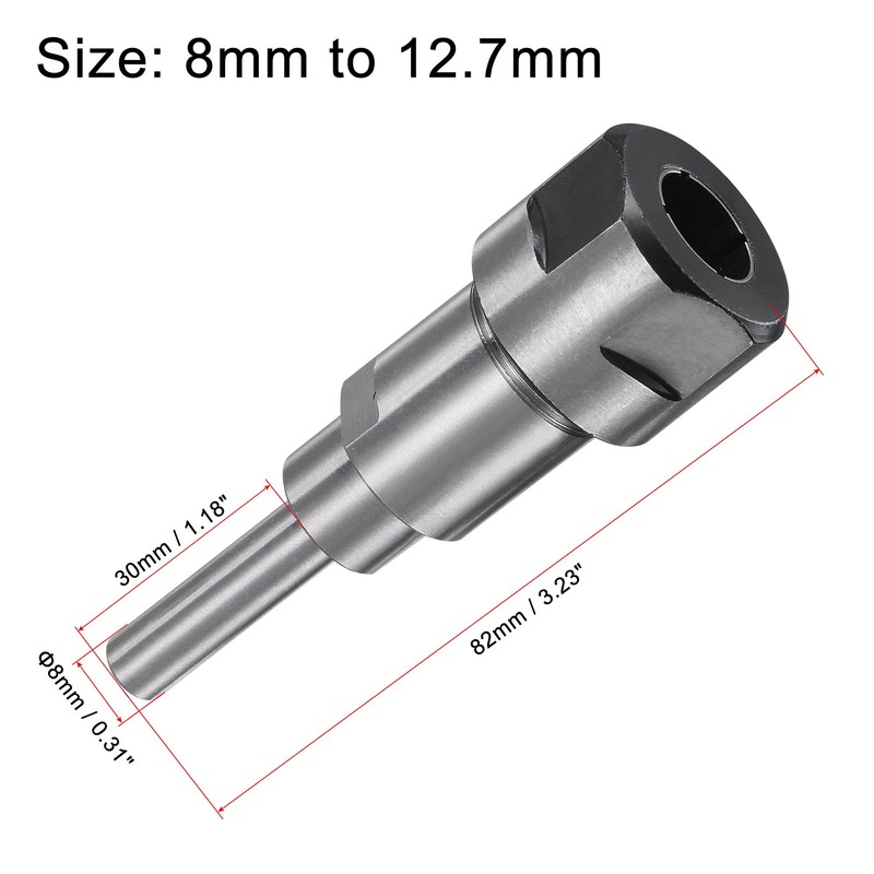 sourcing map Milling Cutter Collets Extension Rod Adapter 8 mm