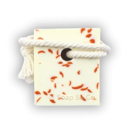 Soap So Co. Soap On a Rope, Orange - Orange, Grapefruit, and Muk Scent, Ultra Moisturizing, Rich Lather, Vegan, Paraben free, Cruelty free, Made in Canada, 180g