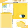 Henoyso 100 Pcs Plastic Folders with Clear Front Pockets Bulk