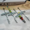 4 Pack Beadable Corkscrew Wine Bottle Opener with Blank Handle