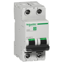 Schneider Electric – Multi9 C60H Miniature Circuit Breaker (MCB), 2-Pole, 10A, C Tripping Curve, 15kA (IEC/EN 60947-2) Short Circuit & Overload Protection