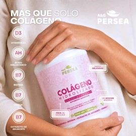 A&G Persea / Colágeno Hidrolizado sabor Arándano - 1.2 kg en polvo - Con extracto de aguacate, omega 3, biotina, ácido hialuronico, vitaminas y minera