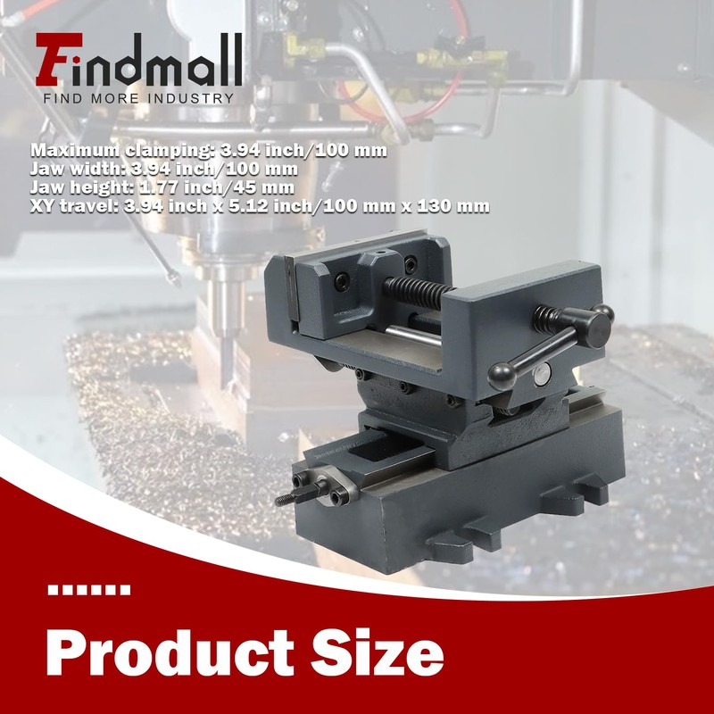 findmall 4 Inch Cross Slide Drill Press Heavy Duty Benchtop
