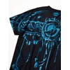 Liquid Blue Men's Plus-Size Tribal Wolf T-Shirt, Black, X-Large