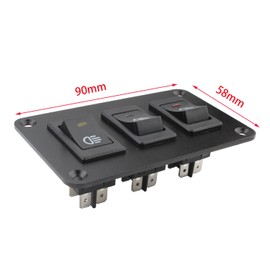 RUNCCI-YUN 12 V Car Switch, Rocker Switch Panel 12 V 2 Pin 2P SPST On/Off Switch for Fog Light Rocker Switch 12 V Illuminated Car Boat (12 V 30 A/Blue)