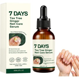 Tratamiento líquido para uñas de jengibre y árbol de té de 7 días, sérum para el crecimiento y fortalecedor de uñas de pies y manos, tratamiento de uñas de jengibre y árbol de té de 7 días. (1PCS)