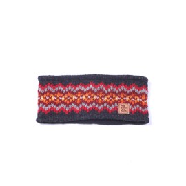 Pachamama Women Wool Ear Warmer Headband Fleece Lined Handknitted Shetland Multicoloured One-Size Handmade Fair Trade