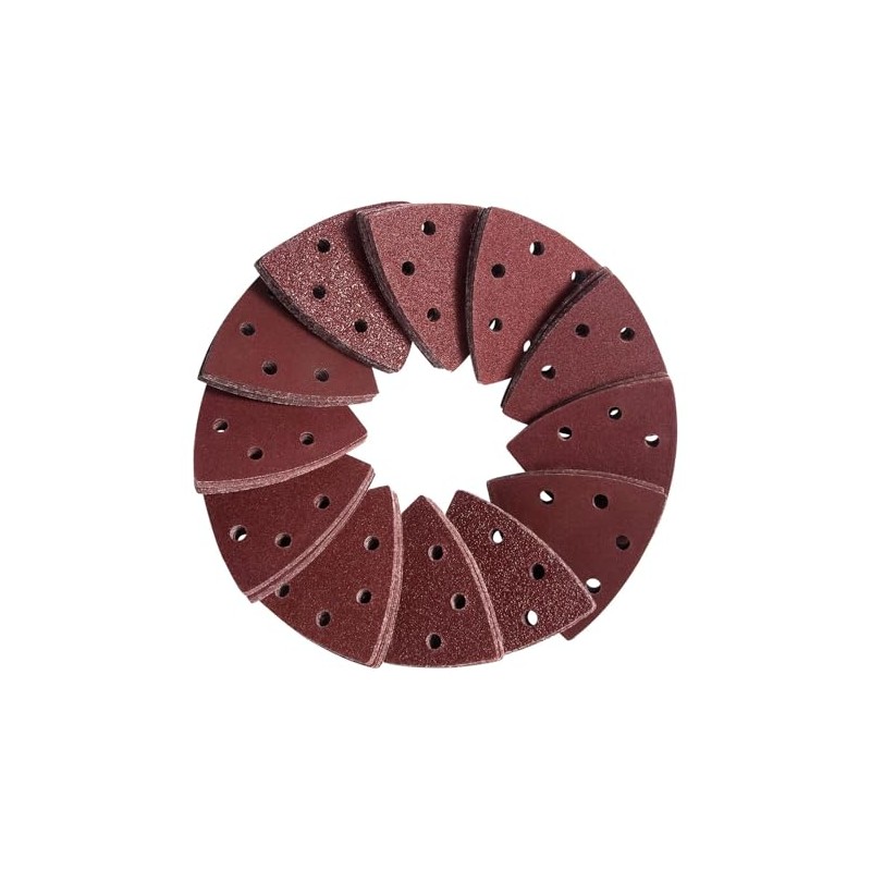 EETools 50Pcs P40 Grit Triangle Sanding Pads Hook and Loop
