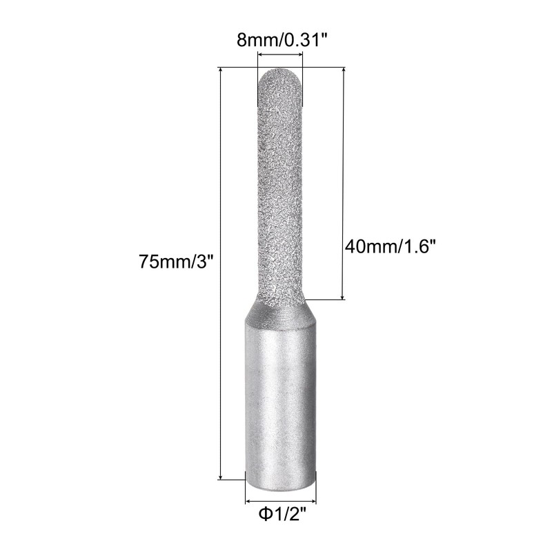 uxcell 2 Pcs Diamond Profile Straight Router Bit 8mm Dia