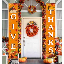 Have one to sell? Sell one like this Sell something else  Share Thanksgiving Decorations GIVE THANKS Banner Porch Door Sign