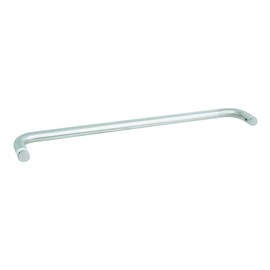 Rockwell Security Mont Hard Single Sided Towel Bar 26 Inch Glass Brushed Nickel Finish for Commercial and Residential Frameless Heavy Glass Shower Doors…
