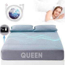 Grounding Sheets Queen Size, 95% Organic Cotton + 5% Pure Silver Fiber, Grounding Sheet Earth Connected Bedding (Queen - 60"x 80"x 13" Gray) Fitted Earth Sheets with Grounding Cord