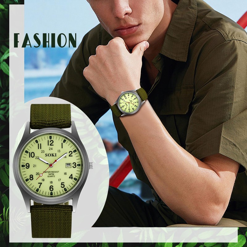 Men's Wristwatch, Water Resistant, Luminous: Arabic Numerals, Exquisite, Simulation, Military