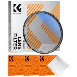 K&F CONCEPT 77mm Circular Polarizer Optical Glass Lens Filter Ultra-Slim 18 Multi-Layer Coatings Circular Polarizing Filters for Camera Lens (K Series)