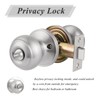 Probrico Privacy Door Knobs Brushed Nickel Finish, Interior Keyless Door