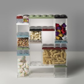 OMADA Design - 1L Brick Food Container with Stackable Lid and High Quality Clear Container - Brickstore Line