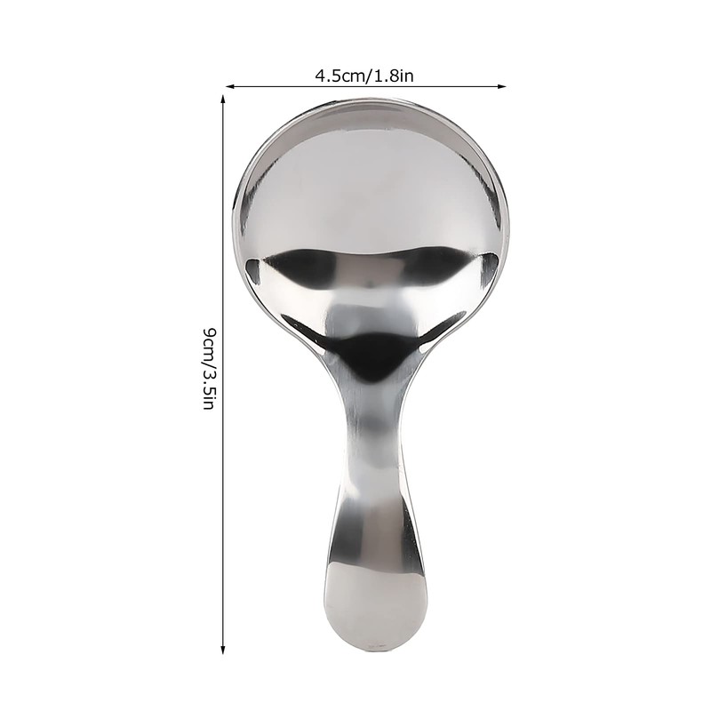 QANYEGN Stainless Steel Short Handle Spoon, Silver Short Handle Spoons,