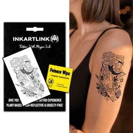 INKARTLINK Semi Permanent Tattoo, Temporary Tattoo, party tattoo, beautiful and realistic design, fun tattoo experience, cruelty-free, non-reflective, waterproof (Magic Cards)