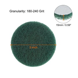 sourcing map 8pcs Drill Power Brush 3 inch Tile Scrubber Scouring Pads 180-240 Grit for Bathroom Kitchen Household Cleaning