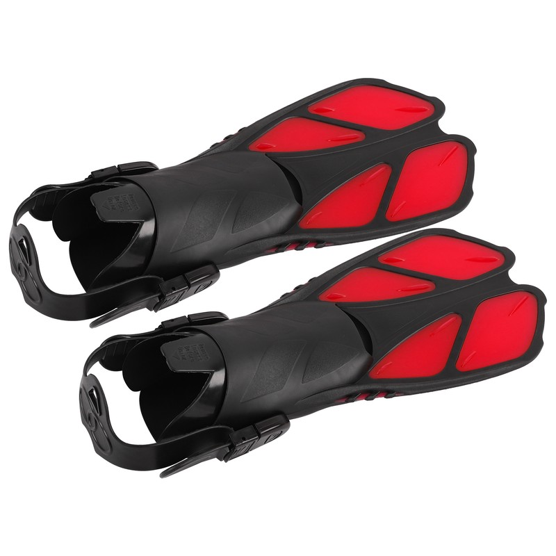 1 Pair Adjustable Swim Fins Soft TPR Open Heel Long