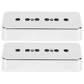 2Pcs Guitar Pickup Cover Soapbar Pickup Covers Silver Chrome-Plating ABS Musical Instrument Accessories Compatible with P90 Electric Guitar