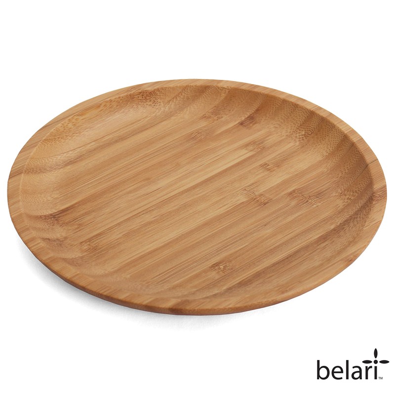 Belari 8.5" Bamboo Plate Set - Bamboo Reusable Plates -